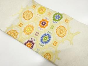 綴れ　蜀江に華紋織り出し　名古屋帯